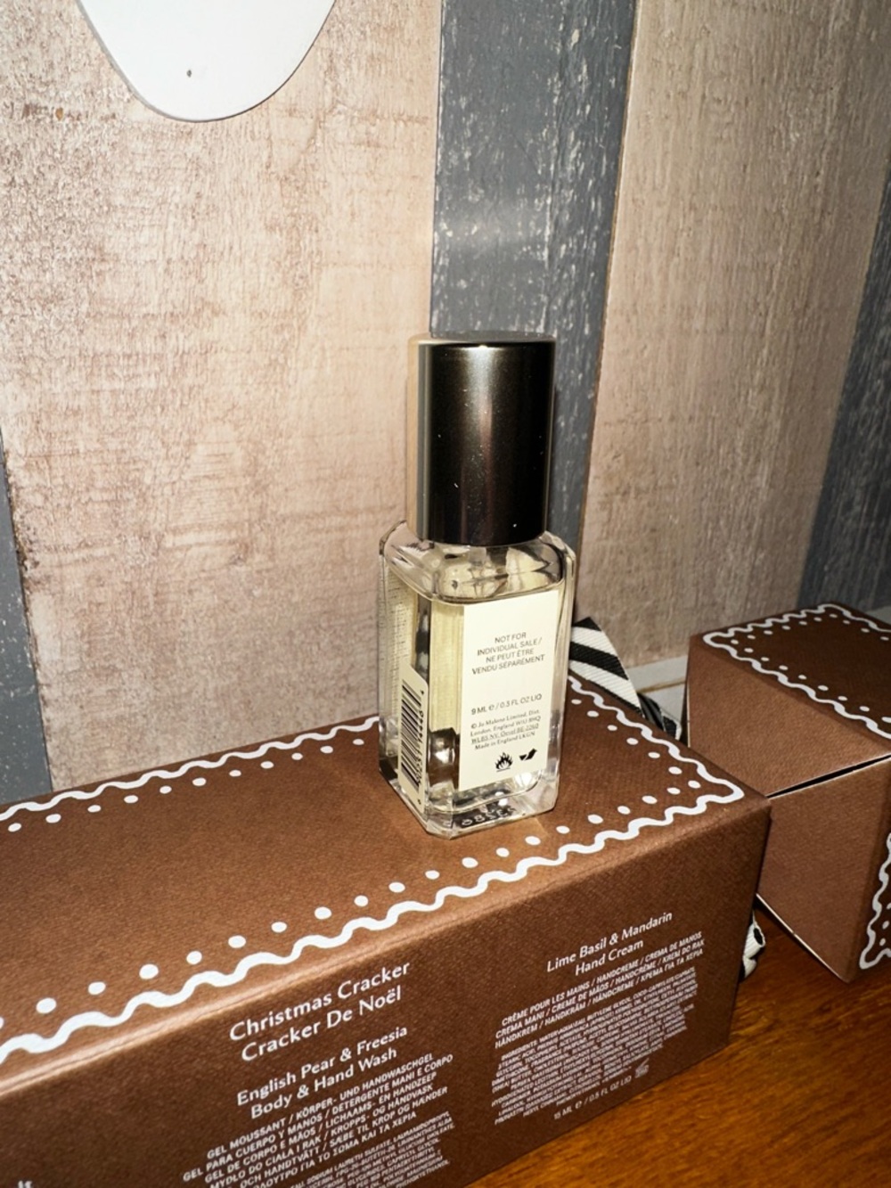 Jo Malone Brown Gift Cracker with Black & White Striped Ribbon - Picture 5 of 5